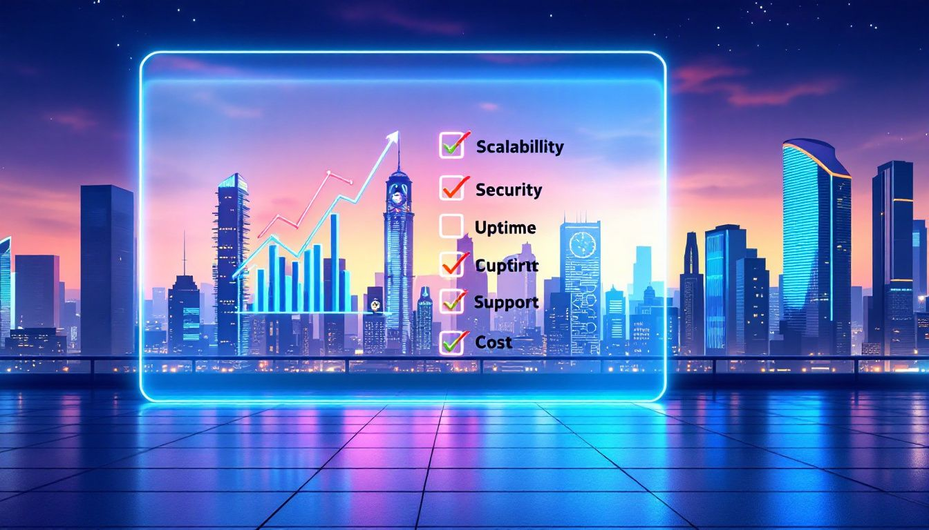 A checklist for choosing a hosted service provider.
